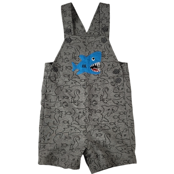 PEKKLE Overall Shorts Shark Size 18 M - Picture 1 of 8